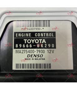 HỘP ĐIỀU KHIỂN ĐỘNG CƠ ECU ECM TOYOTA FORTUNER 2.4L, Denso Engine ECU,TOYOTA 2754007930, 275400-7930,  896660K290 , 89666-0K290