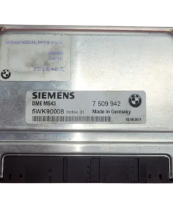 HỘP ĐIỀU KHIỂN ĐỘNG CƠ ECU ECM BMW 330i 3.0L Mã phụ tùng ECU ECM 5WK90015 , 5WK90012 , 5WK90007 , 5WK90017 , 5WK90008 , 5WK90027 5WK90014 SIEMENS ECU ECM BMW 330i 3.0L 7 509 942 5WK90008 DME MS43