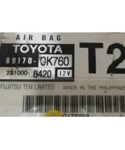 HỘP ĐIỀU KHIỂN TÚI KHÍ Ô TÔ SRS TOYOTA INNOVA 2.0L , AIRBAG SRS, 2310008420, 231000-8420, 891700K760 , 89170-0K760