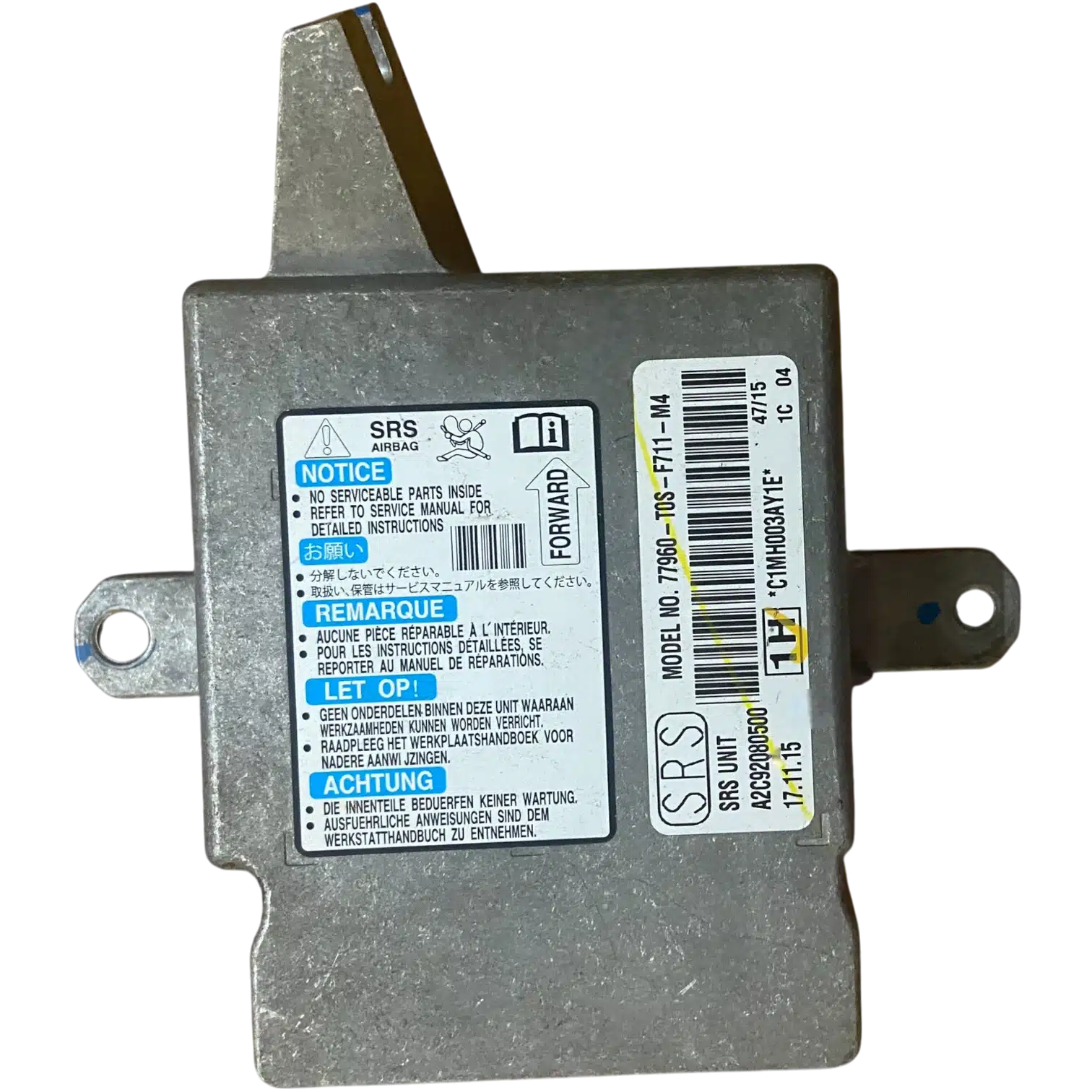 Hộp điều khiển túi khí Ô TÔ SRS HONDA CRV 1.5L

Mã phụ tùng hộp túi khí SRS

77960-T0S-F711-M4

SRS

HONDA CRV 1.5L

A2C92080500, A2C 920 805 00

77960T0SF711M4, 77960-T0S-F711-M4