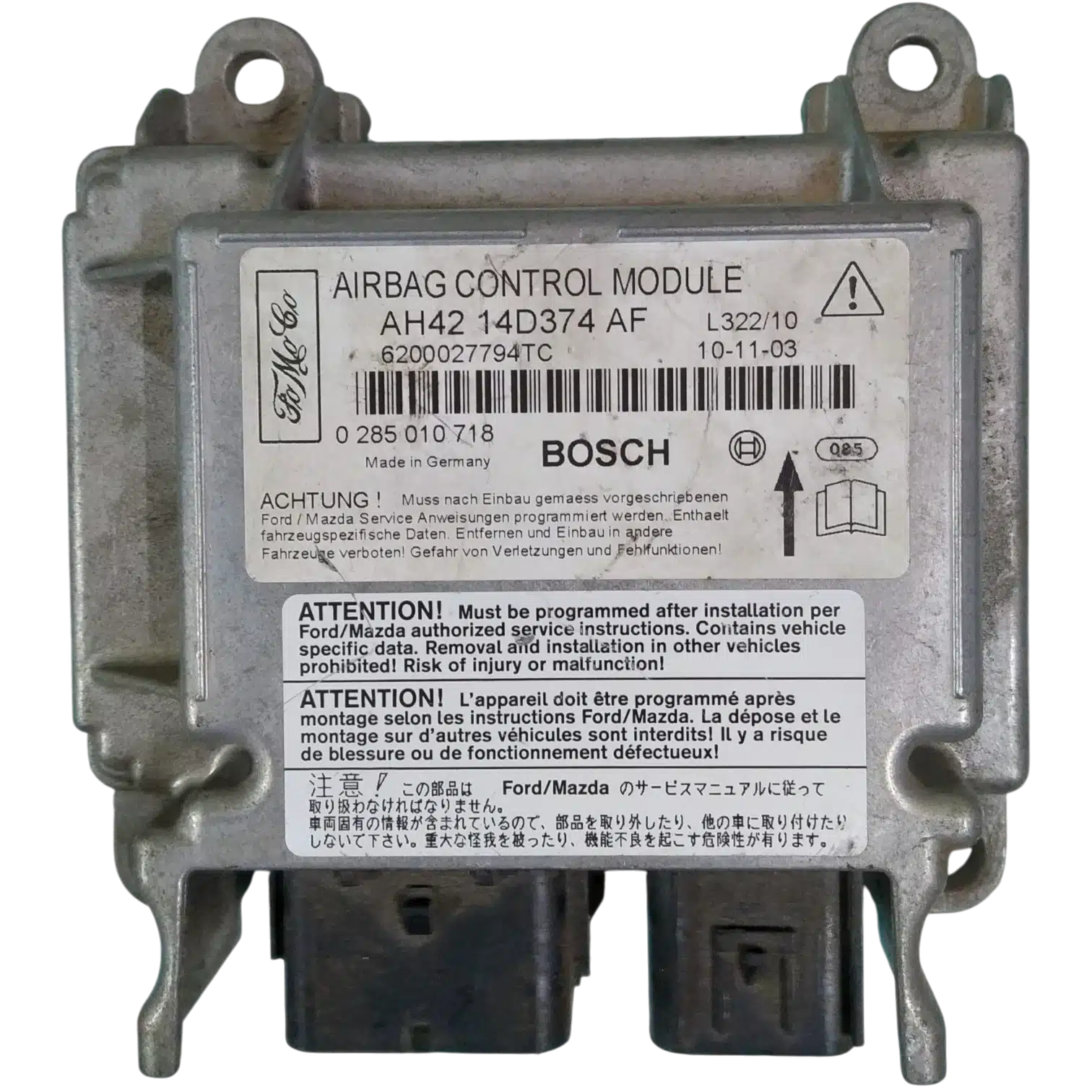 HỘP ĐIỀU KHIỂN TÚI KHÍ Ô TÔ SRS LAND ROVER HỘP ĐIỀU KHIỂN TÚI KHÍ Ô TÔ SRS LAND ROVER
Mã phụ tùng hộp túi khí SRS
AH42 14D374 AF
SRS
LAND ROVER
0285010718, 0 285 010 718
AH4214D374AF , AH42 14D374 AF