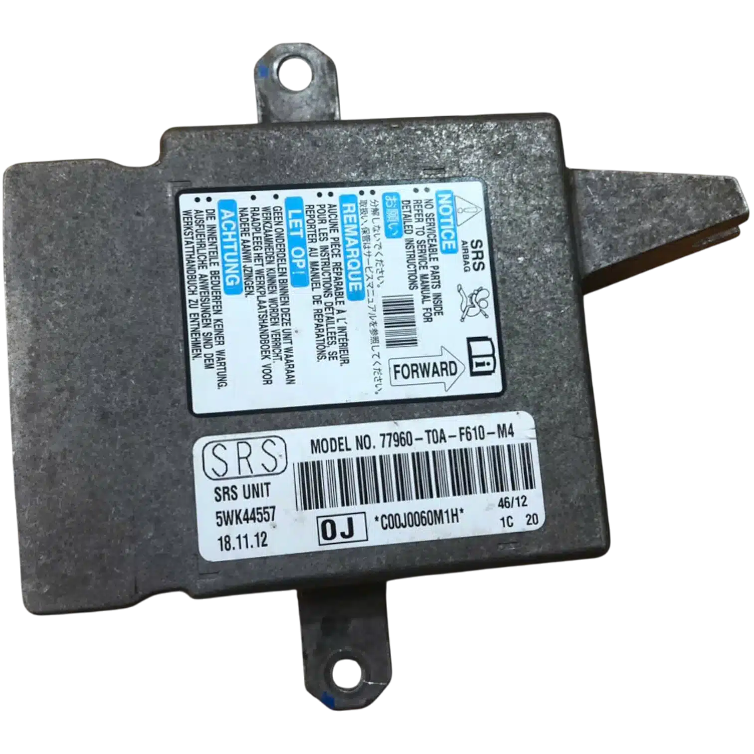 HỘP ĐIỀU KHIỂN TÚI KHÍ Ô TÔ SRS HUYNDAI SANTA-FE Mã phụ tùng hộp túi khí SRS 77906-T0A-F620-M4 SRS HUYNDAI SANTA-FE C1UG00FE72B, C1U G00 FE7 2B  77906T0AF612M4, 77906-T0A-F612-M4