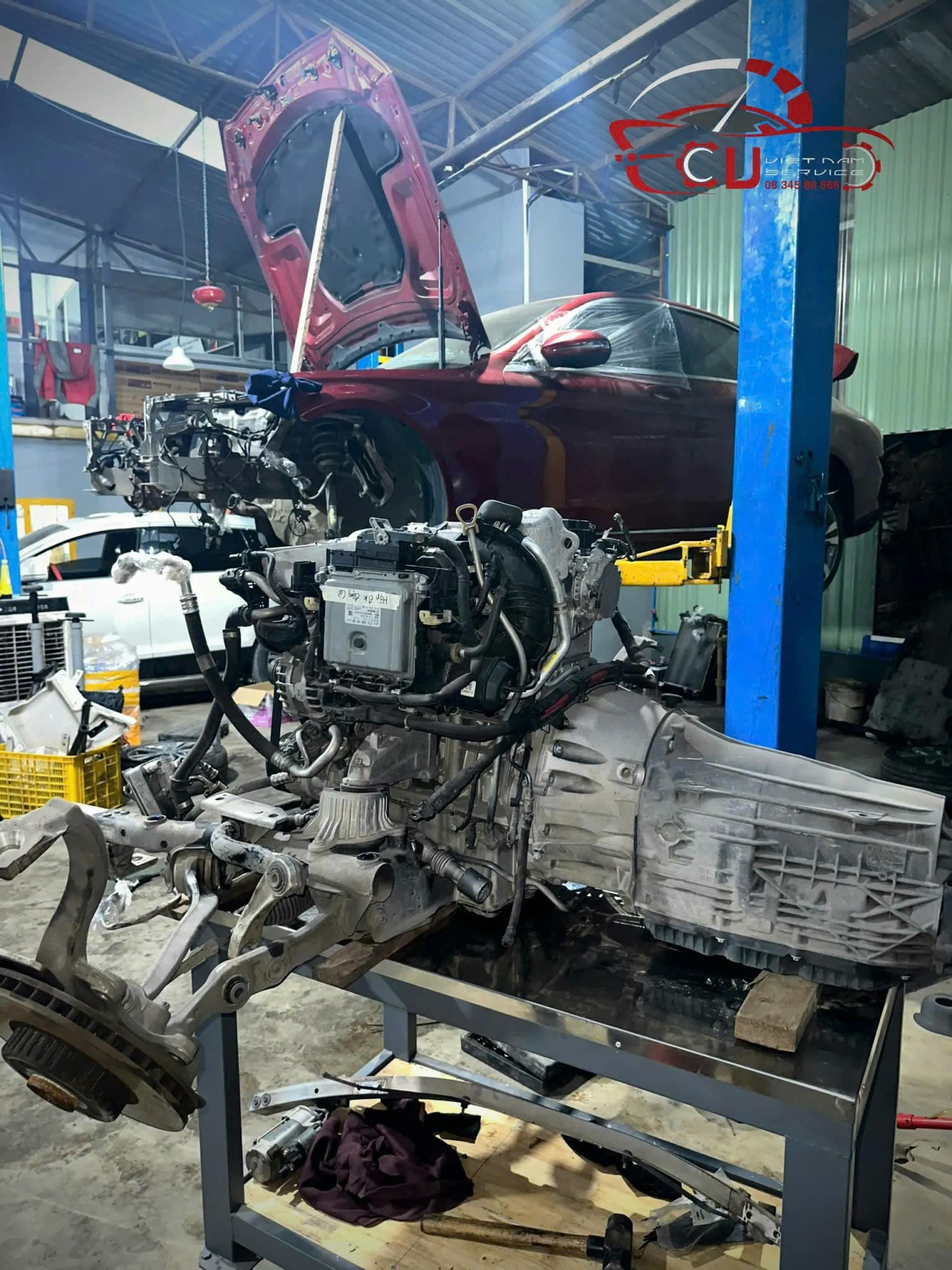 ĐẠI TU ĐỘNG CƠ M274 MERCEDES BENZ W205 BỊ THỦY KÍCH 2 ĐẠI TU ĐỘNG CƠ M274 MERCEDES BENZ W205