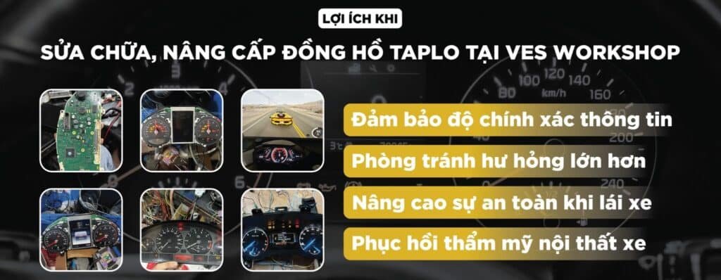 sửa chữa nâng cấp đồng hồ taplo tại ves workshop