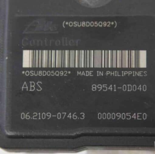 ABS TOYOTA VIOS MÃ PHỤNG TÙNG HỘP ABS 89540-0D040 ABS TOYOTA 89540-0D040 , 895400D040 00009054E0