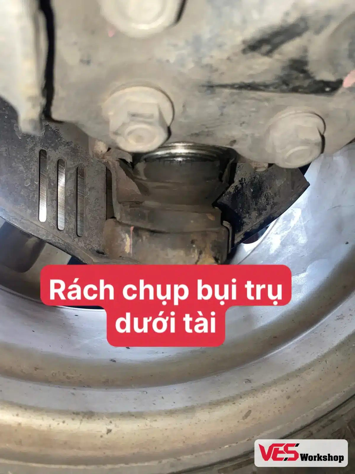 Rách chụp bụi rôtin trụ dưới bên tài Isuzu MU-X