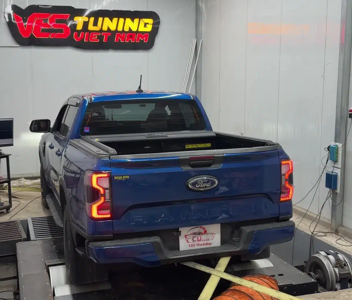 Ford Ranger 2.0 đo dyno tại VES Tuning – minh họa remap Ford Ranger 2.0 turbo đơn